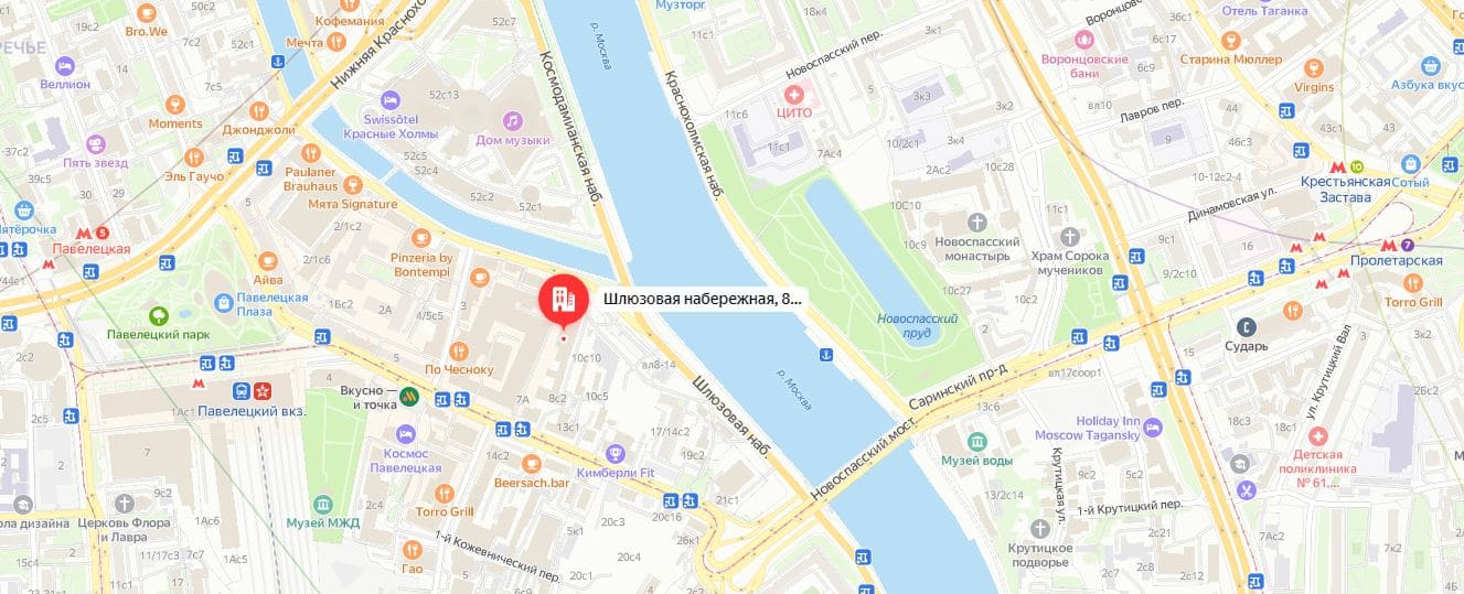 г. Москва, Шлюзовая набережная, д. 8, стр. 1.
